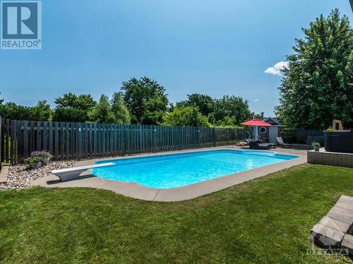 Beautiful inground pool to enjoy all summer! - 50 Frances Colbert Avenue, Ottawa, ON - Outdoor With In Ground Pool With Backyard