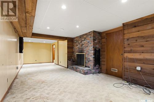 111 Coteau Street, Milestone, SK - Indoor Photo Showing Other Room With Fireplace