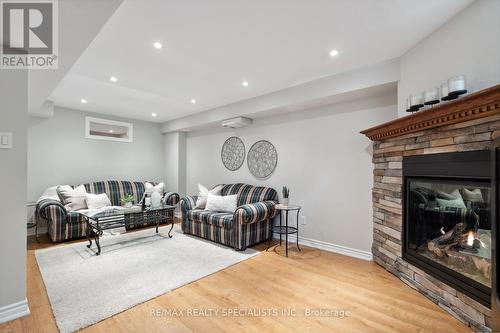 3136 Baron Drive, Mississauga (Churchill Meadows), ON - Indoor Photo Showing Living Room With Fireplace