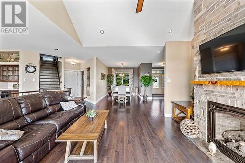 5543 Des Erables, Rogersville, NB - Indoor Photo Showing Living Room With Fireplace