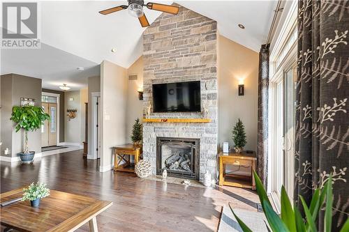 5543 Des Erables, Rogersville, NB - Indoor Photo Showing Living Room With Fireplace