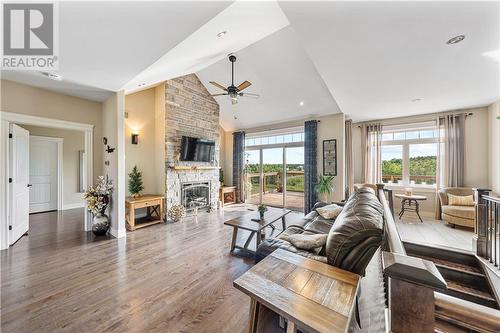 5543 Des Erables, Rogersville, NB - Indoor Photo Showing Living Room With Fireplace