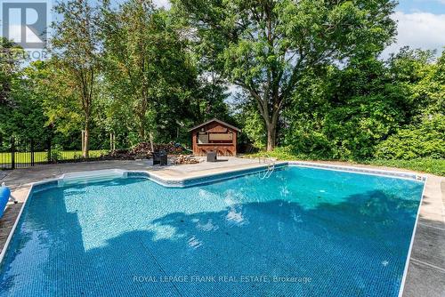 23 Franklin Street, Uxbridge, ON - Outdoor With In Ground Pool With Backyard