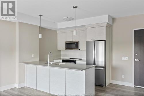 190 Main Street East Unit# 210, Kingsville, ON - Indoor Photo Showing Kitchen With Stainless Steel Kitchen With Double Sink