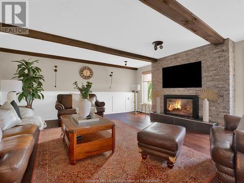 743 Old Tecumseh Road, Lakeshore, ON - Indoor Photo Showing Living Room With Fireplace