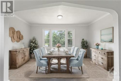 This photo has been virtually staged. - 3573 Navan Road, Ottawa, ON - Indoor Photo Showing Dining Room