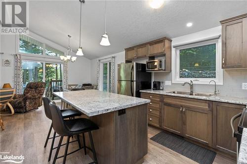 411 Shawanaga Lake Road, Dunchurch, ON - Indoor Photo Showing Kitchen With Double Sink