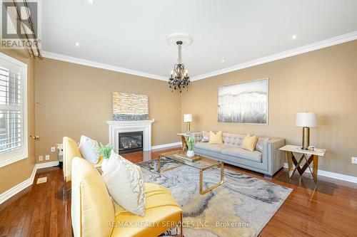 21 Crown Drive, Brampton (Vales Of Castlemore), ON - Indoor Photo Showing Living Room With Fireplace