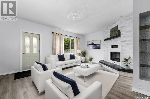 1208 Coteau Street W, Moose Jaw, SK - Indoor Photo Showing Living Room With Fireplace