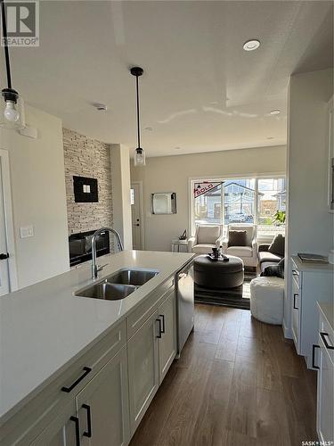 147 Kostiuk Crescent, Saskatoon, SK - Indoor Photo Showing Kitchen With Double Sink