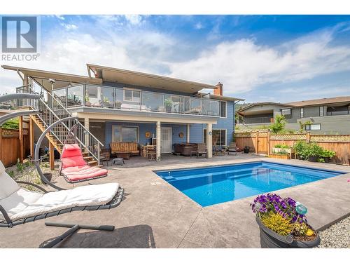 6150 Davies Crescent, Peachland, BC - Outdoor With In Ground Pool With Deck Patio Veranda With Backyard