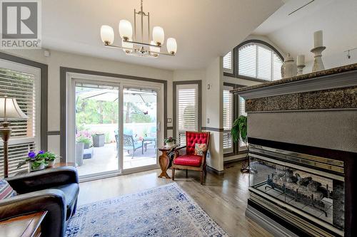 4008 Gallaghers Terrace, Kelowna, BC - Indoor Photo Showing Living Room With Fireplace