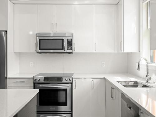 205-4000 Shelbourne St, Saanich, BC - Indoor Photo Showing Kitchen With Double Sink With Upgraded Kitchen