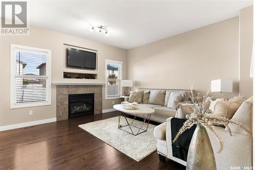 4625 Padwick Road, Regina, SK - Indoor Photo Showing Living Room With Fireplace