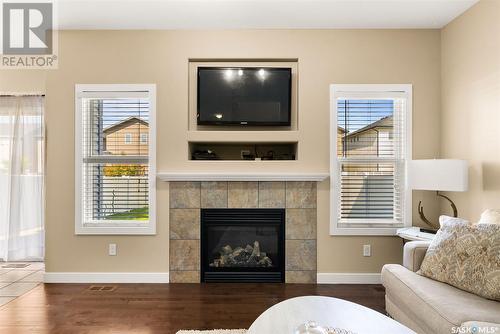 4625 Padwick Road, Regina, SK - Indoor Photo Showing Living Room With Fireplace