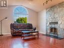 10720 Cottonwood Crescent, Dawson Creek, BC  - Indoor Photo Showing Living Room With Fireplace 