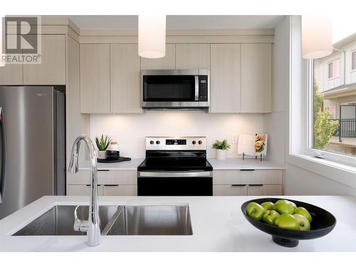 235 Taylor Road Unit# 1, Kelowna, BC - Indoor Photo Showing Kitchen With Stainless Steel Kitchen With Double Sink With Upgraded Kitchen