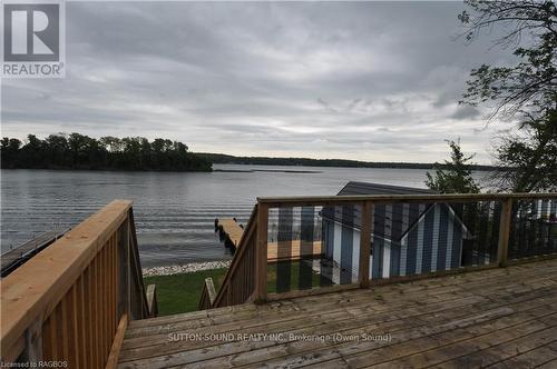 38 Islandview Drive, South Bruce Peninsula, ON - Outdoor With Body Of Water With Deck Patio Veranda With View