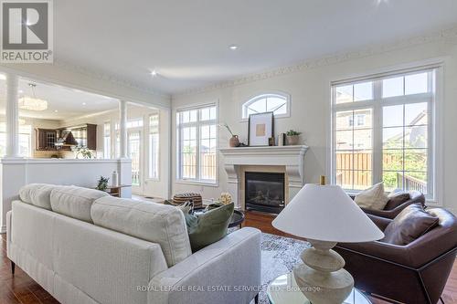 15 Dovehaven Crescent, Brampton (Bram East), ON - Indoor Photo Showing Living Room With Fireplace