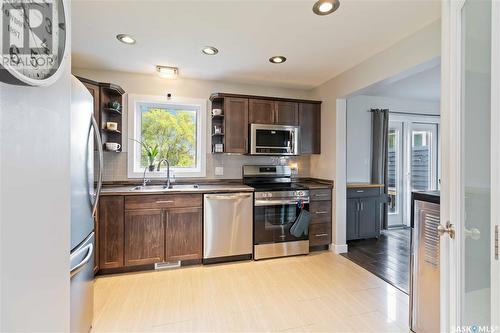 209 Diefenbaker Avenue, Hague, SK - Indoor Photo Showing Kitchen With Stainless Steel Kitchen With Double Sink