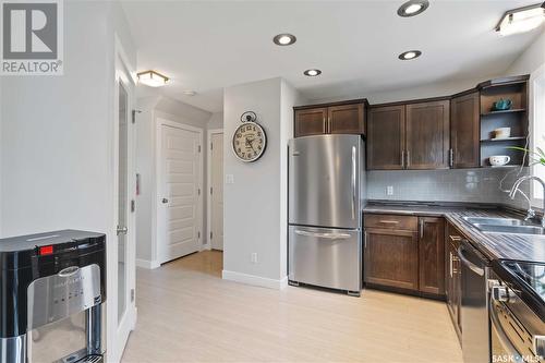 209 Diefenbaker Avenue, Hague, SK - Indoor Photo Showing Kitchen With Stainless Steel Kitchen With Double Sink