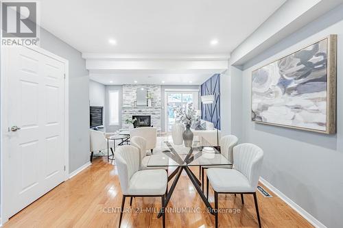 61 Montezuma Trail, Toronto (Agincourt North), ON - Indoor Photo Showing Dining Room With Fireplace