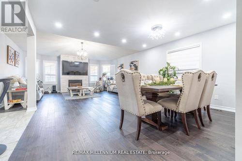 9 National Crescent W, Brampton (Snelgrove), ON - Indoor Photo Showing Dining Room With Fireplace