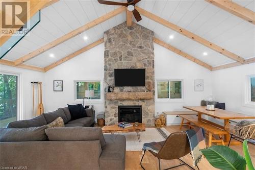 1140 Foxpoint Road, Bracebridge, ON - Indoor Photo Showing Living Room With Fireplace