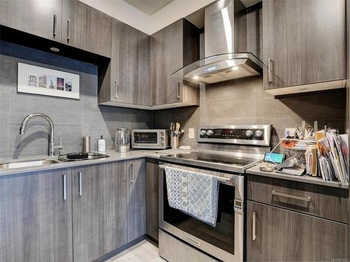 202-300 Michigan St, Victoria, BC - Indoor Photo Showing Kitchen With Double Sink With Upgraded Kitchen