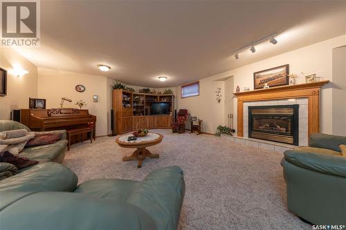 5329 Herald Street, Macklin, SK - Indoor Photo Showing Living Room With Fireplace