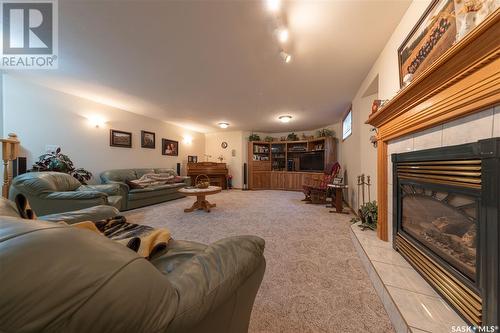 5329 Herald Street, Macklin, SK - Indoor Photo Showing Living Room With Fireplace