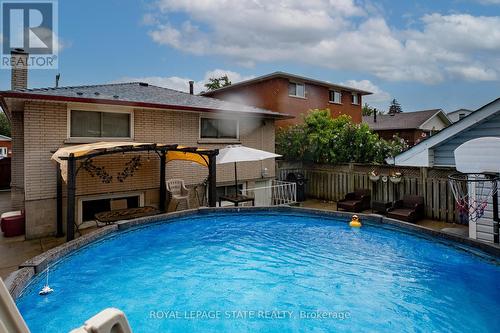 299 Carson Drive, Hamilton (Lisgar), ON - Outdoor With Above Ground Pool With Exterior