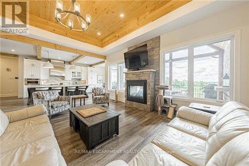 4 Middleport Road, Brant, ON - Indoor Photo Showing Living Room With Fireplace