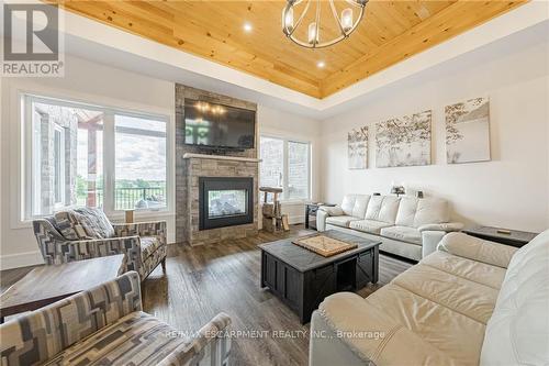 4 Middleport Road, Brant, ON - Indoor Photo Showing Living Room With Fireplace