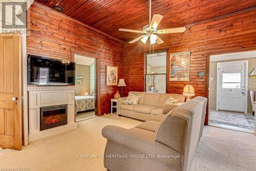 Imported from itso - 137 Bessie Street, Central Elgin (Port Stanley), ON - Indoor Photo Showing Living Room With Fireplace