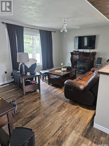 305 2Nd Street, Duck Lake, SK - Indoor Photo Showing Living Room With Fireplace