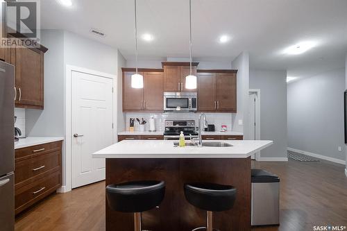 506 2055 Rose Street, Regina, SK - Indoor Photo Showing Kitchen With Double Sink With Upgraded Kitchen