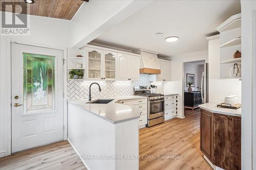 105 Victoria Street, Hamilton (Waterdown), ON - Indoor Photo Showing Kitchen With Upgraded Kitchen