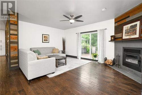 347 Dry Pine Bay, Alban, ON - Indoor Photo Showing Living Room With Fireplace