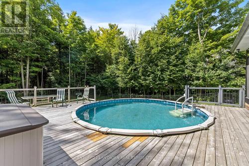 25 Powerline Road, Brighton, ON - Outdoor With Above Ground Pool With Deck Patio Veranda With Backyard