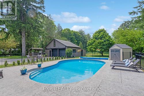 8037 Springwater Road, Aylmer, ON - Outdoor With In Ground Pool With Deck Patio Veranda With Backyard