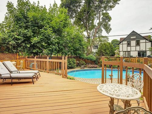 Patio - 5587 Ch. Queen-Mary, Hampstead, QC - Outdoor With In Ground Pool With Deck Patio Veranda