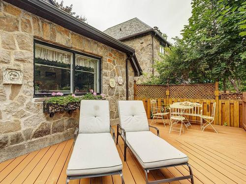 Patio - 5587 Ch. Queen-Mary, Hampstead, QC - Outdoor With Deck Patio Veranda With Exterior