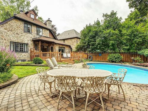 Backyard - 5587 Ch. Queen-Mary, Hampstead, QC - Outdoor With In Ground Pool With Deck Patio Veranda