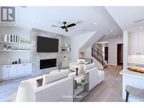 451 Vision Court, Kelowna, BC - Indoor Photo Showing Living Room With Fireplace