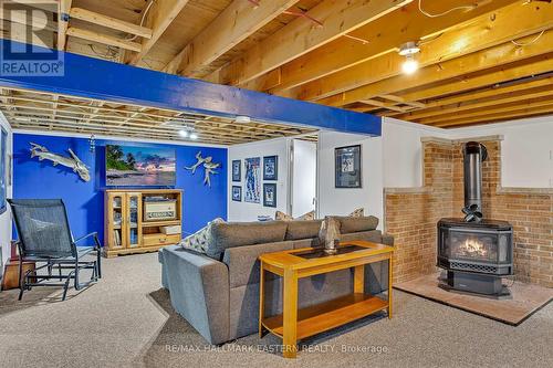 422 Marble Point Road, Marmora And Lake, ON - Indoor Photo Showing Basement With Fireplace