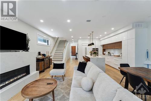 187 Carleton Avenue Unit#A, Ottawa, ON - Indoor Photo Showing Living Room With Fireplace