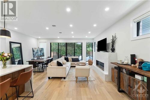 187 Carleton Avenue Unit#A, Ottawa, ON - Indoor Photo Showing Living Room With Fireplace