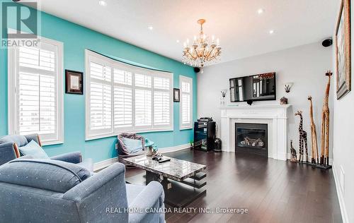 3124 Goretti Place, Mississauga (Churchill Meadows), ON - Indoor Photo Showing Living Room With Fireplace