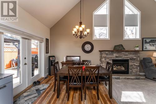 1165 Adams Road, Prince George, BC - Indoor Photo Showing Dining Room With Fireplace